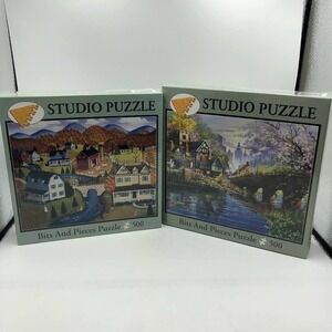 Bits and Pieces Studio Puzzle Set of 2 NIB